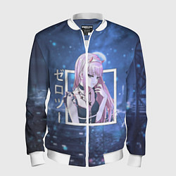 Бомбер мужской Zero Two в платье, Darling in the Franxx, цвет: 3D-белый