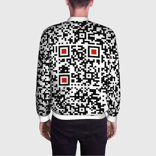 Мужской бомбер Отвали - нецензурно / 3D-Белый – фото 4