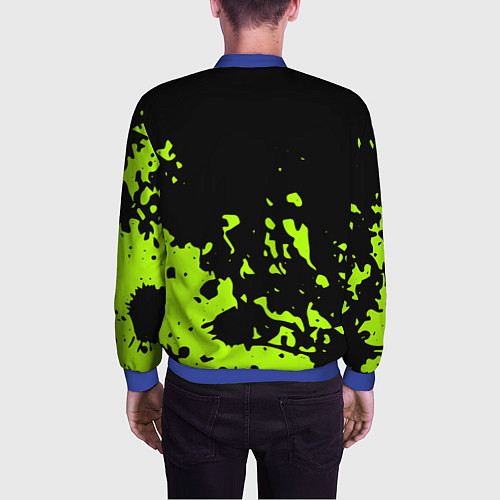 Мужской бомбер Monster Energy green / 3D-Синий – фото 4