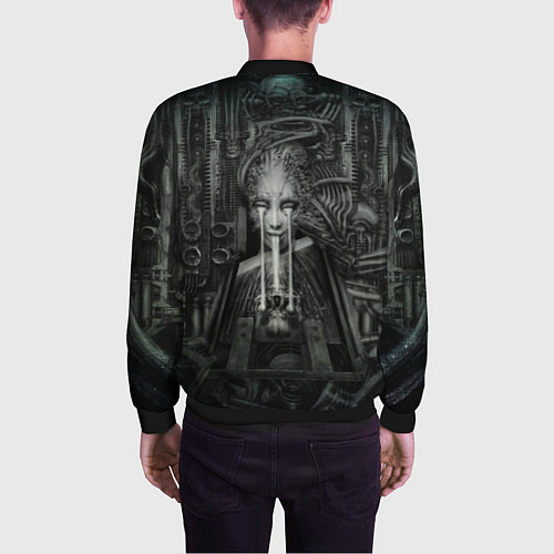 Мужской бомбер Gigers worlds Миры Ганса Гигера / 3D-Черный – фото 4