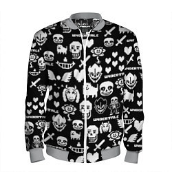 Мужской бомбер UNDERTALE PATTERN БЕЛЫЙ