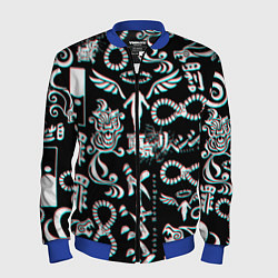 Бомбер мужской ТОКИЙСКИЕ МСТИТЕЛИ ГЛИТЧ, GLITCH, цвет: 3D-синий