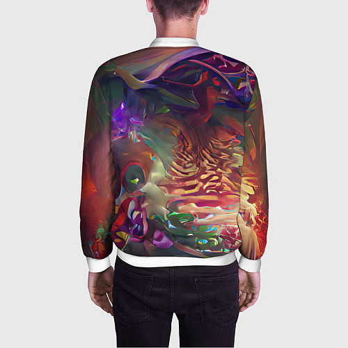 Мужской бомбер Рождественские тайны / 3D-Белый – фото 4