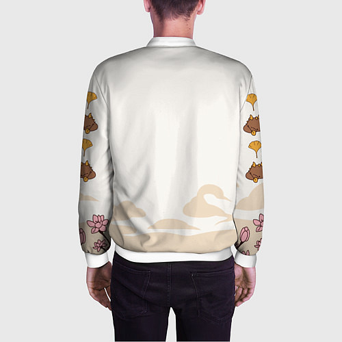 Мужской бомбер ДЖУН ЛИ МОТИВЫ ГЕО АРХОНТ / 3D-Белый – фото 4