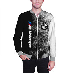 Бомбер мужской БМВ Черно-белый логотип, цвет: 3D-меланж — фото 2