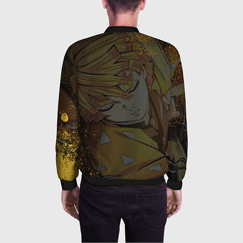 Мужской бомбер ТОМИОКА SLAYER КЛИНОК / 3D-Черный – фото 4