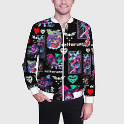 Бомбер мужской DELTARUNE PATTERN ART ГЕРОИ ДЕЛЬТАРУН, цвет: 3D-белый — фото 2