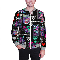 Бомбер мужской DELTARUNE PATTERN ART ГЕРОИ ДЕЛЬТАРУН, цвет: 3D-меланж — фото 2