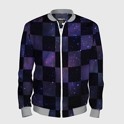 Бомбер мужской Space Neon Chessboard, цвет: 3D-меланж
