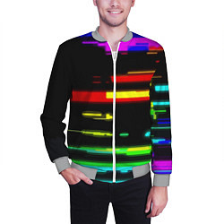 Бомбер мужской Color fashion glitch, цвет: 3D-меланж — фото 2