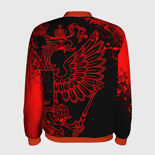 Мужской бомбер Russia Герб страны / 3D-Красный – фото 2