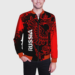 Бомбер мужской Russia Герб страны, цвет: 3D-красный — фото 2
