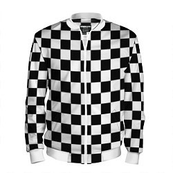 Бомбер мужской Chess Squares Cubes, цвет: 3D-белый