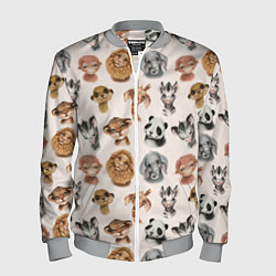 Мужской бомбер Милые дикие животные