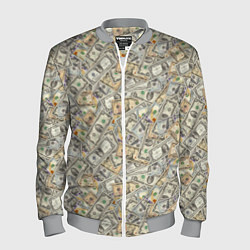 Мужской бомбер Доллары 1, 2, 10, 100 банкноты