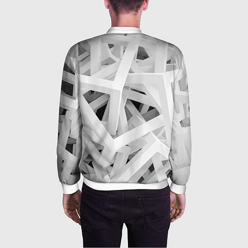 Мужской бомбер БЕЛЫЙ АРХИТЕКТОР / 3D-Белый – фото 4