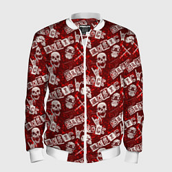 Бомбер мужской Хард Рок HARD-ROCK, цвет: 3D-белый