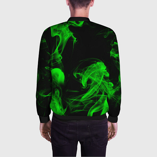 Мужской бомбер Skoda: Green Smoke / 3D-Черный – фото 4