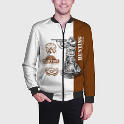 Бомбер мужской Охота на Утку, цвет: 3D-черный — фото 2