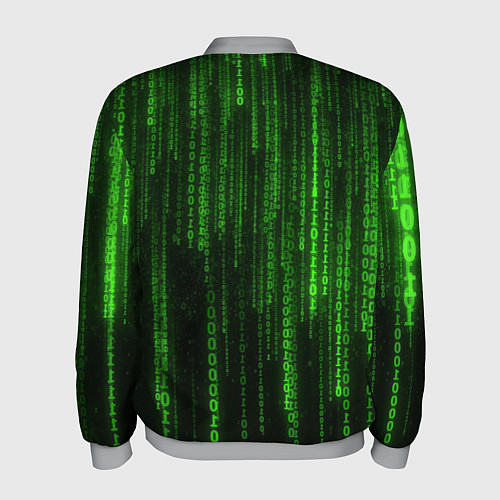 Мужской бомбер Бегущий по коду / 3D-Меланж – фото 2