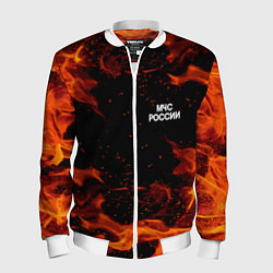 Бомбер мужской МЧС РОССИИ ОГОНЬ, цвет: 3D-белый