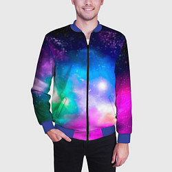 Бомбер мужской Colorful Space Космос, цвет: 3D-синий — фото 2