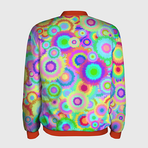 Мужской бомбер Disco-Tie-Dye / 3D-Красный – фото 2