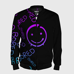 Бомбер мужской Neon Bored Half pattern, цвет: 3D-черный