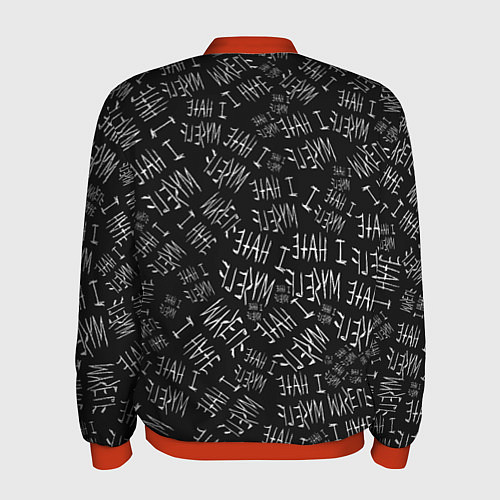 Мужской бомбер I Hate Myself Dead Inside / 3D-Красный – фото 2