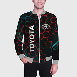 Бомбер мужской Toyota соты, цвет: 3D-меланж — фото 2