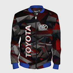 Бомбер мужской Toyota тойота abstraction, цвет: 3D-синий