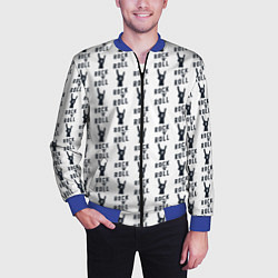 Бомбер мужской Рок-н-ролл сила, цвет: 3D-синий — фото 2