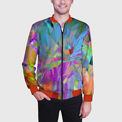 Бомбер мужской Abstract color pattern Summer 2022, цвет: 3D-красный — фото 2