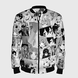 Бомбер мужской Восхождение героя щита паттерн, цвет: 3D-черный