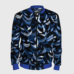 Бомбер мужской Drain monsters, цвет: 3D-синий