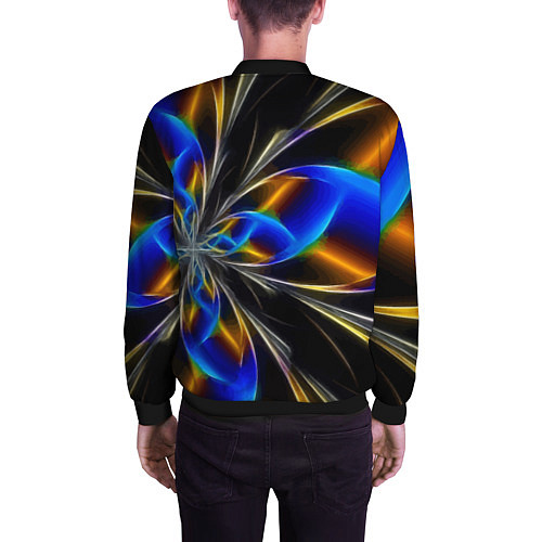 Мужской бомбер Neon vanguard pattern Fashion 2023 / 3D-Черный – фото 4