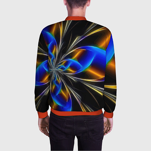 Мужской бомбер Neon vanguard pattern Fashion 2023 / 3D-Красный – фото 4