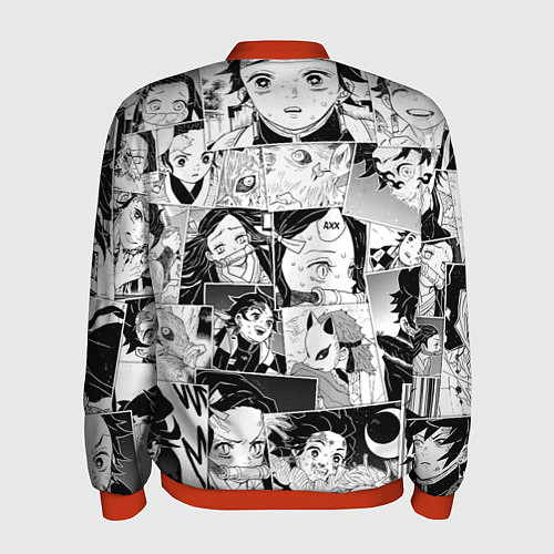 Мужской бомбер Клинок рассекающий демонов паттерн / 3D-Красный – фото 2