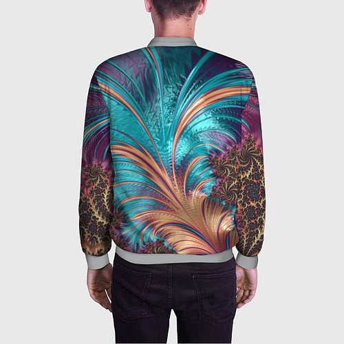 Мужской бомбер Floral composition Цветочная композиция / 3D-Меланж – фото 4