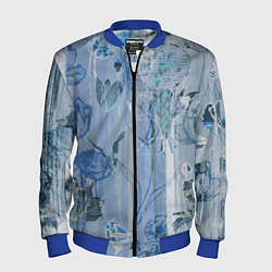 Мужской бомбер Floral collage Растительный коллаж