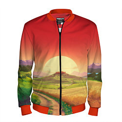 Бомбер мужской Дорога к солнцу, цвет: 3D-красный