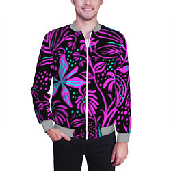 Бомбер мужской Цветочная композиция Fashion trend, цвет: 3D-меланж — фото 2