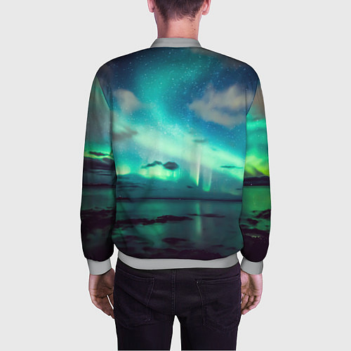 Мужской бомбер Aurora borealis / 3D-Меланж – фото 4