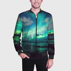 Бомбер мужской Aurora borealis, цвет: 3D-черный — фото 2