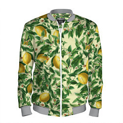 Бомбер мужской Лимоны На Ветках, цвет: 3D-меланж
