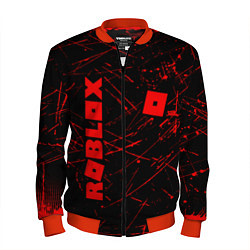 Мужской бомбер ROBLOX красный логотип