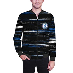 Бомбер мужской Chelsea челси лого, цвет: 3D-черный — фото 2