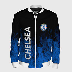 Бомбер мужской Chelsea пламя, цвет: 3D-белый