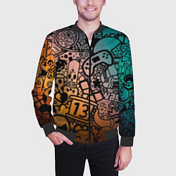 Бомбер мужской Life is gaming, цвет: 3D-черный — фото 2