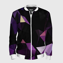 Бомбер мужской Полигональная магия, цвет: 3D-белый